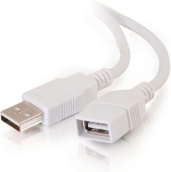 UNKNOWN 19003 USB Extension Cable - USB 2.0 A Male to A Female Extension Cable (3.3 Feet, 1 Meter) In White