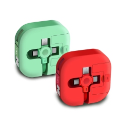 UNKNOWN 2PCs Three In One Charging Cable Cord. 3 In 1 Charging Cable Retractable. Phone Holder, Compatible Type-C, Micro USB