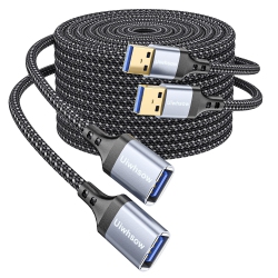 UNKNOWN USB Extension Cable 2Pack 3.3Ft, Braided USB 3.0 A Male to Female 5GBps High Data Transfer USB Extender Cord Compatible