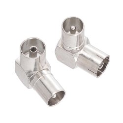 UNKNOWN Right Angle Pal Male to Pal Female Rf Coax Connector Plug for Tv Antenna Cables, Satellite Coaxial Cables