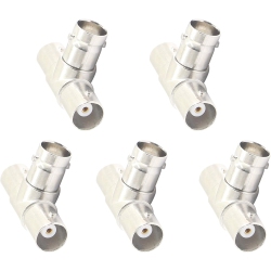 UNKNOWN 3 Way Bnc Splitter，t Type Female to Female Jack Coaxial Connector Splitter for Coaxial Cable, Cctv