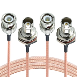 UNKNOWN 6Ft Bnc Extension Cable Male to Female Bulkhead Mount Sdi Cable Rg316 50 Ohm for Scanner Wireless Microphone