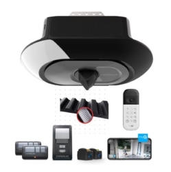 CHAMBERLAIN 3/4HP Belt Drive Garage Door Opener With Camera + Video Keypad Bundle