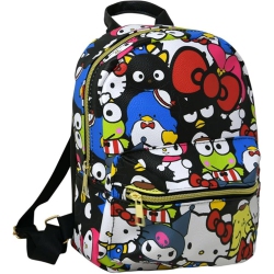 SANRIO HELLO KITTY Hello Kitty With Bows All Over Print 10" Mini Deluxe Backpack With 1 Front Pocket Leather