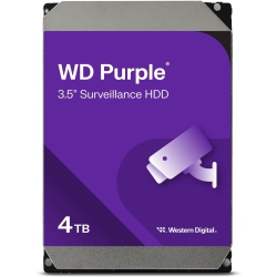 WESTERN DIGITAL 4Tb Wd Surveillance Internal Hard Drive HDD - SATA 6 GB/s, 256 Mb Cache, 3.5" - Wd43Purz In Purple
