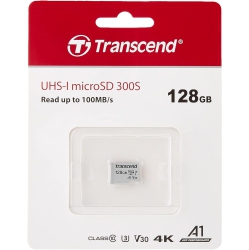 TRANSCEND 128GB Uhs-I U3 Microsd W/o Adapte, Read 95Mb/s Write 45Mb/s (Ts128Gusd300S)