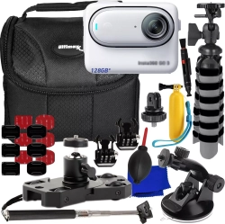 INSTA360 Go3 S Standard Edition (Arctic White, 128GB) - 12PC Accessory Bundle