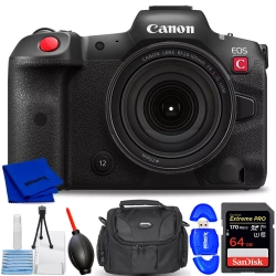 CANON Eos R5 C Mirrorless Cinema Camera And Rf 24-105MM F/4L Is Usm Lens 7PC Kit