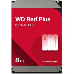 WESTERN DIGITAL 8Tb Wd Plus Nas Internal Hard Drive HDD - 5640 Rpm, SATA 6 GB/s, Cmr, 256 Mb Cache, 3.5" - Wd80Efpx In Red