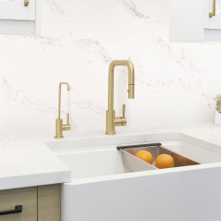 STYLISH Single Handle Pull Down Kitchen Faucet With Water Tap In K148Gk147G In Gold