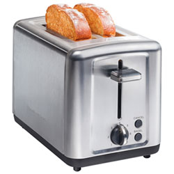 Hamilton Beach Extra-Wide Slot Toaster - 2-Slice - Brushed Stainless Steel