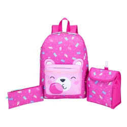 TRAILBLAZER - Backpack, Lunch Bag And Pencil Case Set, 23.5 Liter Capacity, Bear Pattern