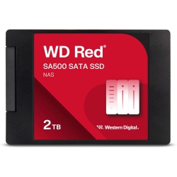 WESTERN DIGITAL 2Tb Wd Sa500 Nas 3D Nand Internal SSD Solid State Drive - SATA Iii 6 GB/s, 2.5"/7Mm, Up to 560 Mb/s - Wds200T2R0A In Red
