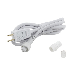 NOVELTY LIGHTS LLC Novelty Lights 1/2" Rope Light Connector Cord, 2 Wire, Kit Comes With Power Piece, 6 Foot Cord, And End Cap