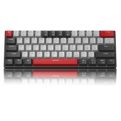 HLD 60 Percent Mechanical Gaming Keyboard, Black&gray Mixed Color Keycaps Gaming Keyboard \w Switches, Detachable Type-C Cable Mini Keyboard \w