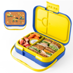 BOZ Bento Box for Kids - Toddler Lunch Box for Daycare - Leak Proof 4 Compartments Kids Lunch Container - Dishwasher Safe - Bento Lunch Box