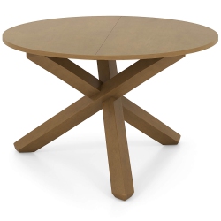 COSTWAY 47" Round Dining Table With Solid Acacia Wood Legs for 4-6 Person for Kitchen