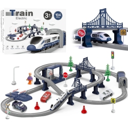 TRADEOPIA Diy Track Interactive Railway Train Set (104 Pieces)