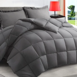 REGOUG All Season King Size Down Alternative Comforter Set - 3 Pieces (1 Comforter, 2 Pillow Shams), Cooling Blanket, Soft Quilted Duvet Insert \w 8
