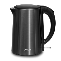 COSORI Electric Kettle Stainless Steel, Cordless, 1500W Fast Boiling Water, Auto Shut-Off & Boil-Dry Protection