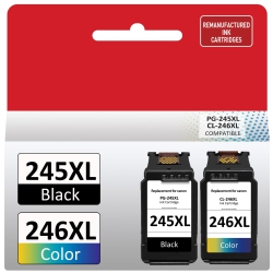 ATOPINK 245Xl 246Xl Color Ink Cartridges Remanufactured for Canon 245 246 for Pixma In Black