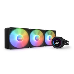 NZXT Kraken Elite RGB 360-360MM Aio Cpu Liquid Cooler - Customizable 2.36"" Wide-Angle Lcd Display for Gifs, Images