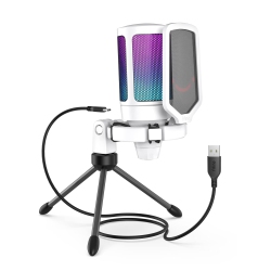 FIFINE TECHNOLOGY Fifine PC Gaming USB Desktop Microphone, Clear Voice for Streaming, Podcasting, Recording, Online Game