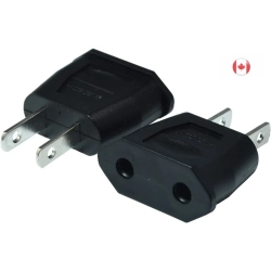 GENER Europe to Us Travel Charger Adapter, Eu to Us Plug Converter, 2-Pack (Black)