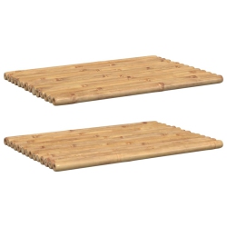 VIDAXL Bath Mats 2 PCs 70X50 Cm Bamboo