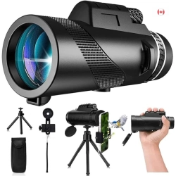 NATUREVIEW New 2024 Monocular Telescope 80X100 High Powered \w Smartphone Adapter And Tripod for Adults - Bird Watching, Wildlife, Hiking, Camping