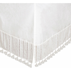 CRANE Boho Crib Skirt - Off-White In Multicolor
