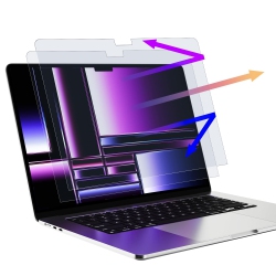 HLD 2 Pack Anti Light Screen Protector Compatible \w Macbook Pro 16 Inch (2021-2023, M1, M2, M3), Eye Protection, Anti Glare Anti Scratch & Anti