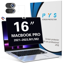 HLD Magnetic Privacy Screen for Macbook Pro 16 Inch - Detachable Laptop Screen Privacy Shield for 16" Macbook Pro (2021, 2022, 2023, M1, M2, Pro