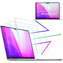 HLD 3-Pack Screen Protector for Macbook Pro 16 Inch, Pys Anti Light Screen Filter, Matte Anti-Glare Film, Anti-Scratch, Anti-Fingerprint, Bubble Free