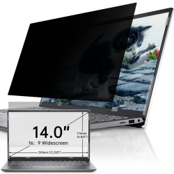 HLD Laptop 14 Inch Privacy Screen Filter for HP/dell/thinkpad/lenovo/samsung/asus/sony, 16:9 Aspect Ratio Removable Anti Light Glare Protector, 14