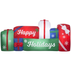 GEMMY Industries Christmas Airblown® Inflatable -Gift Box Scene-Lg 44