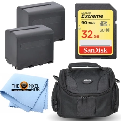 ULTIMAXX Battery Accessory Bundle Kit for Sony Mc2500, Fdr-Ax1, A6400, A7 Iii, A7R Iii Iv