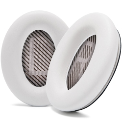 HLD Extra Thick Replacement Ear Cushions for Bose Qc45 (Quietcomfort 45) Headphones | (White Smoke)