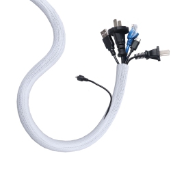 HLD Cable Sleeve 20Ft - 4/5 Inch Wire Hider Split Cover Cable Management Sleeves In White