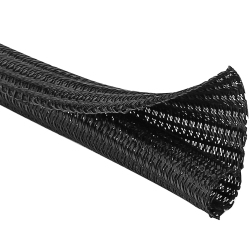 HLD 15Ft - 1/2 Inch Cord Protector Wire Loom Tubing Cable Sleeve, Braided Cable Sleeve Split Sleeving Cord Management System Protect Pet From Chewing