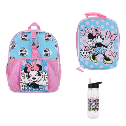 BIOWORLD Minnie Mouse Be Kind Be True Be Brave Be You Kids 14" Backpack And Lunch Bag 5 Piece Set