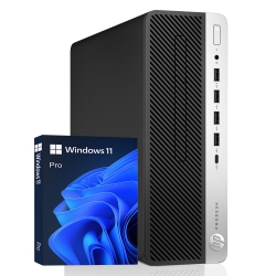 HP Refurbished (Good) - Desktop Computers Prodesk 600 G4 Sff Windows 11 Pro Business PC System | Intel Hexa-Core I5 8Th Gen | 8GB Ddr4 Ram | 256GB