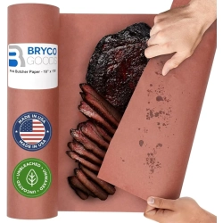 MEAT HUGGER Pink Kraft Butcher Paper Roll - 18 Inch X 175 Feet (2100 Inch) - Food Grade Wrapping Paper for Smoking Meat - Made In Usa In Peach