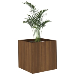 VIDAXL Planter Box Oak 40X40X40 Cm Engineered Wood In Brown