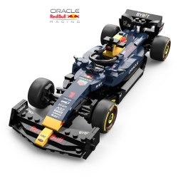 TRADEOPIA 1:24 Scale Oracle Bull Racing 19 Model Building Car Set - 333 Piece, Collectible Sports Car for Kids And Adults In Red