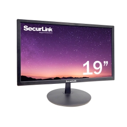 SECURLINK 19" Full HD Led Monitor – 1080P, 16.7M Colors, 6.5Ms, Built-In Speakers, Wide 178° Viewing Angle, High Contrast – Ideal for Office