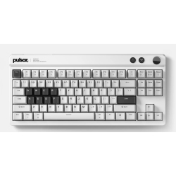 PULSAR GAMING GEARS Xboard Qs RGB Mechanical Gaming Keyboard - Hot-Swappable, Kailh Box Ice V2 Switches, Aluminum Frame \w Knob, Tenkeyless (88