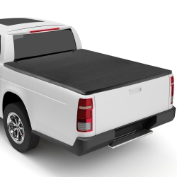 COSTWAY 6.5Ft Soft Quad-Fold Tonneau Cover for 15-23 Ford F150 Standard Short Bed