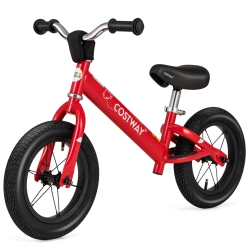 COSTWAY 12 Inch Toddler Balance Bike No Pedal Training Bicycle With Inflatable Rubber Tires