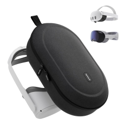 HLD Hard Carrying Case Compatible \w Oculus/meta Quest 3, Quest 2, Vision Pro, Accessories Vr Headset \w Elite Strap, Touch Controllers And Other